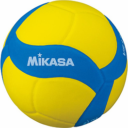 Мяч вол. MIKASA VS170W-Y-BL, р.5, вес 160-180 г, FIVB/IVS,синт.пена ТПЕ, клеен,18 пан,бут.кам,жел