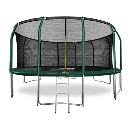 ARLAND Батут премиум 16FT с внутренней страховочной сеткой и лестницей (Dark green) (ТЕМНО-ЗЕЛЕНЫЙ)