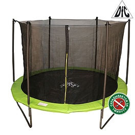 Батут DFC JUMP 14ft складной, сетка, чехол, apple green (427см)