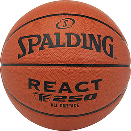 Мяч баск. SPALDING TF-250 React 76802z, р.6, композит. кожа (ПУ), коричн-черн.