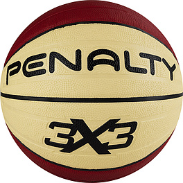 Мяч баскет. PENALTY BOLA BASQUETE 3X3 PRO IX, 5113134340-U, р.6, ПУ, бутил. камера, красно-беж.