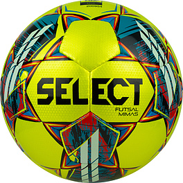 Мяч футзал. SELECT Futsal Mimas, 1053460550, р.4, BASIC, 32 пан, гл.ПУ, руч.сш, жел-сине-красный