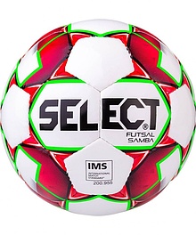 Мяч футзальный Samba IMS № 4 белый/красный/зеленый Select