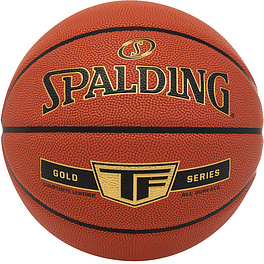 Мяч баск. SPALDING Gold TF 76857z, р.7, композит (микрофибра), коричнево-черный