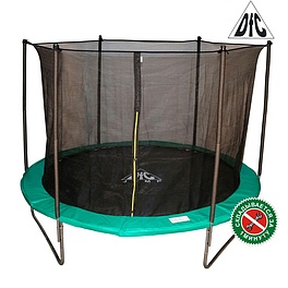 Батут DFC JUMP 10ft складной, сетка, чехол, green (305см)