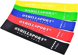 Набор эспандеров для фитнеса Mini Bands 5 в 1 ONHILLSPORT